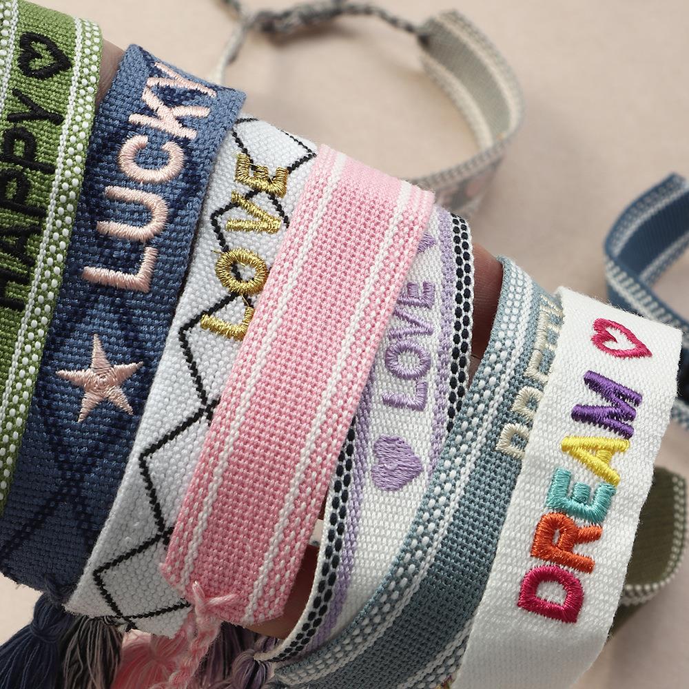 Embroidery Letter N - n Sle Handmade Letter Embroidery Tassel