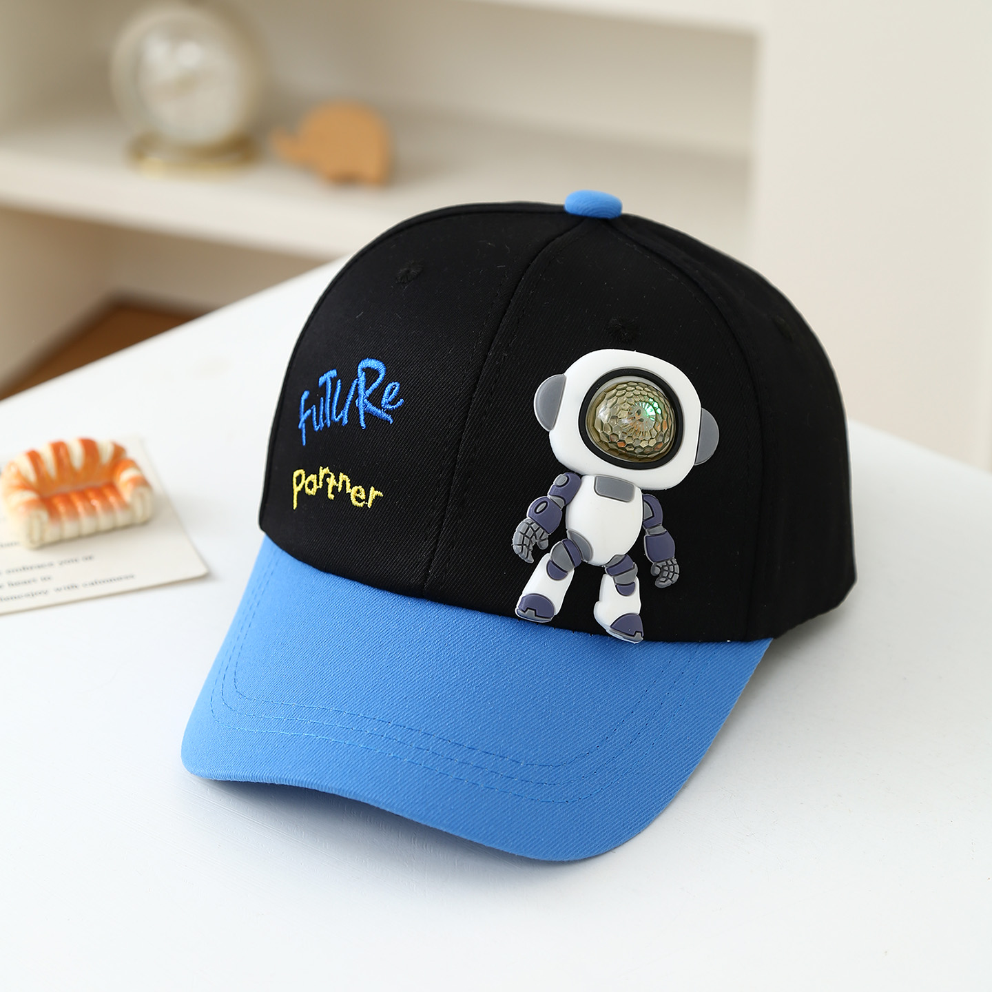 Embroidery Letter - Children's Soft Rubber Robot Doll with