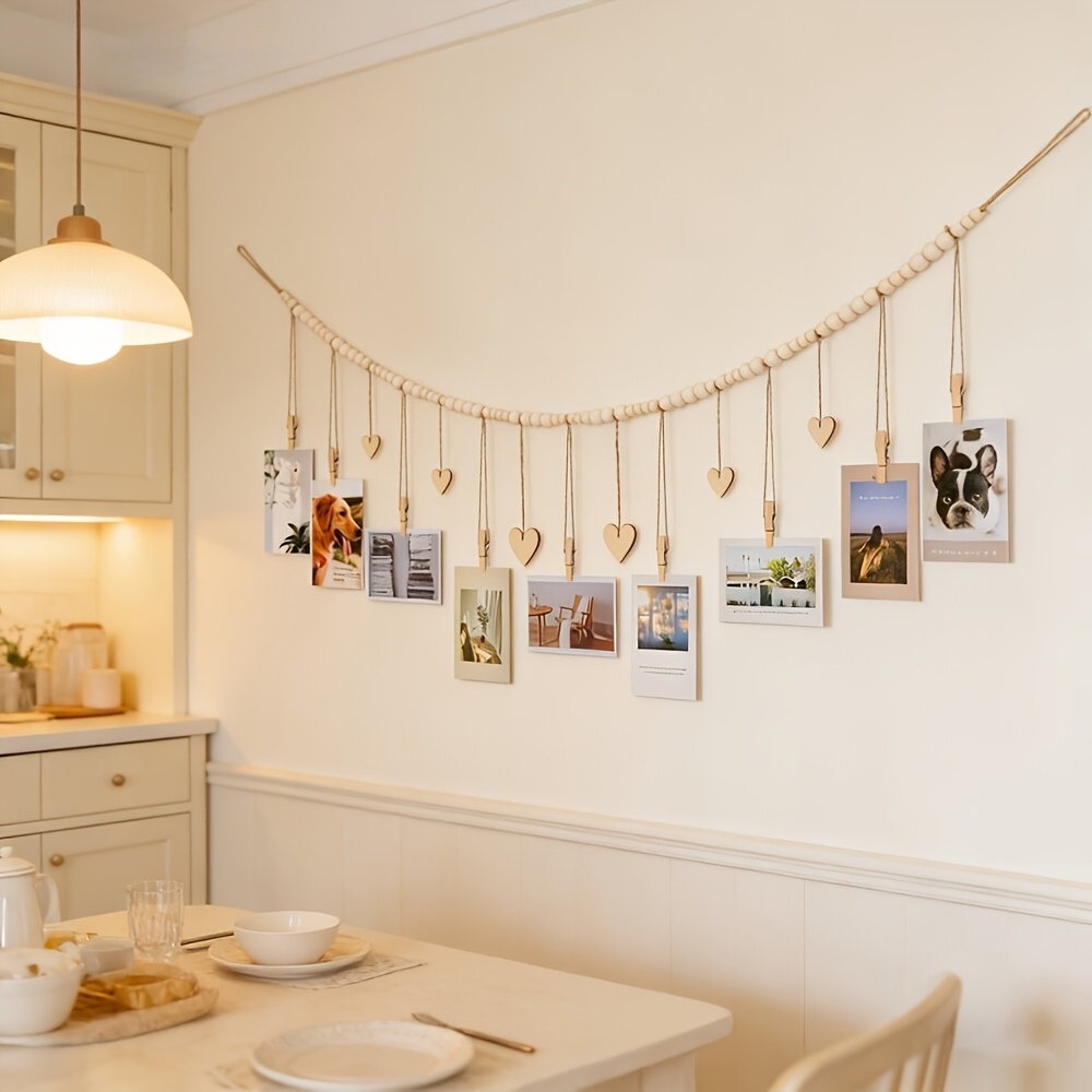Frame Display Wood - Hanging Photo Display Wall Decor -
