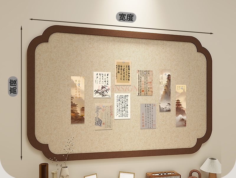 Frame Display Wood - 1pcs National style felt board photo