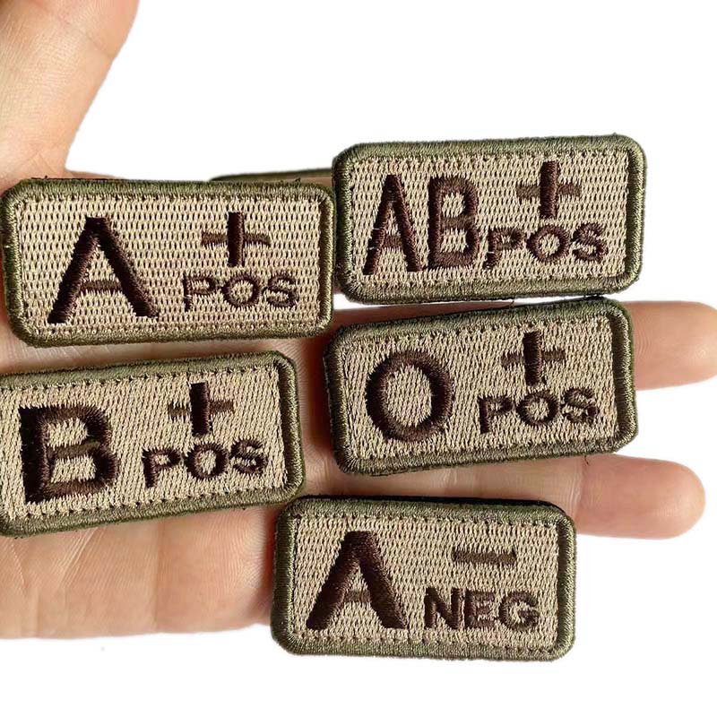 Embroidery Fonts - 4PCS/A B AB O POS-NEG Blood