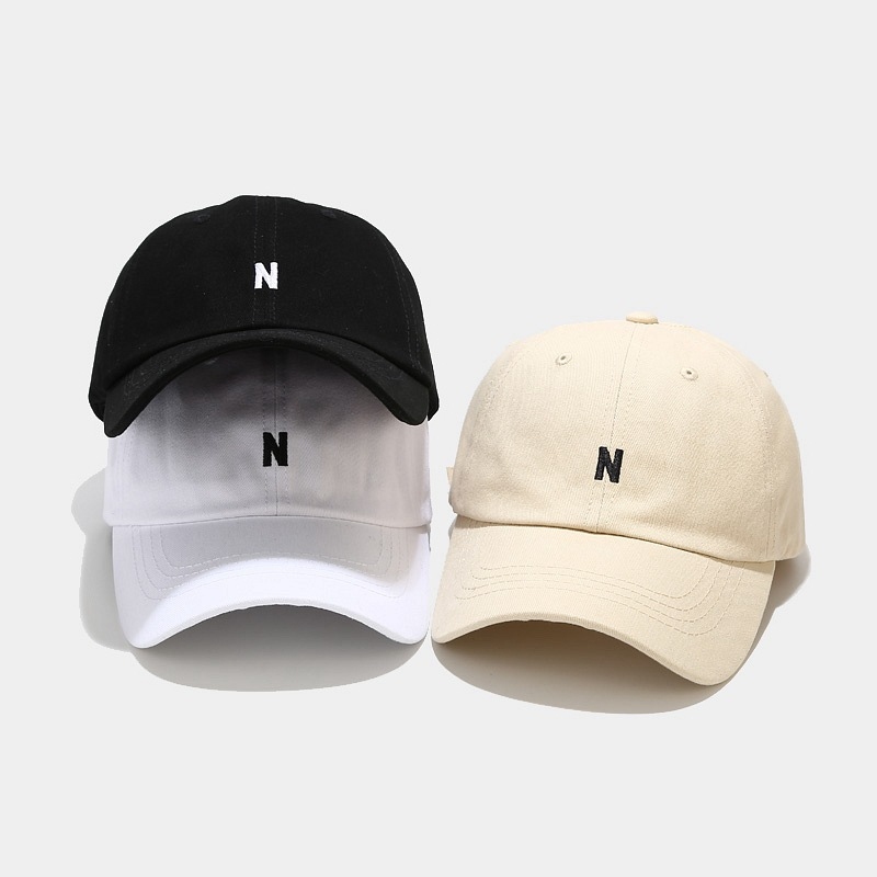 Cotton Baseball Cap Unisex Let - огляд і ціна Embroidery Letter N