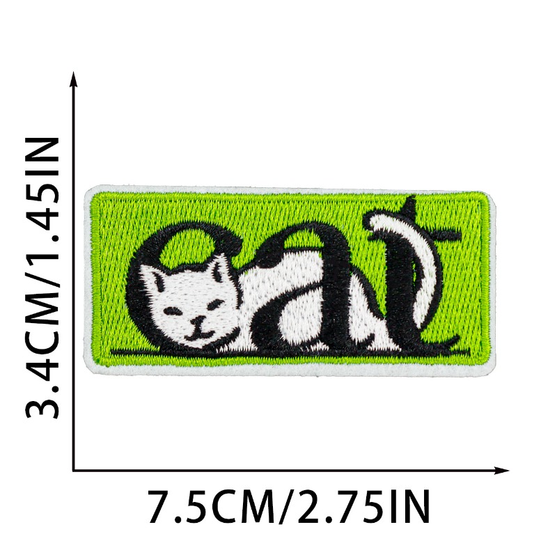 Funny Black Cat Round Heart Ir - огляд і ціна Embroidery On Black Shirt