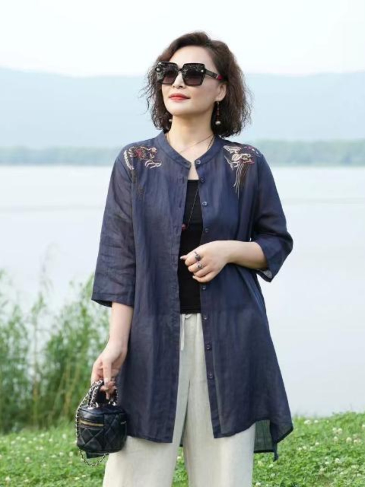 Retro Embroidered Cotton Linen - огляд і ціна Embroidery Cardigan