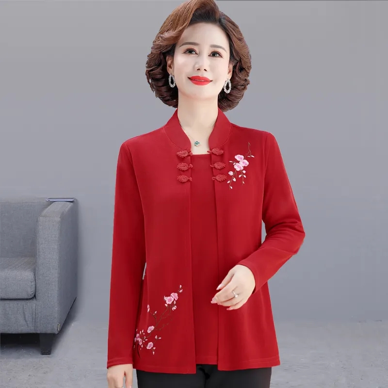 Middle-Aged Women Embroidery C - огляд і ціна Embroidery Cardigan