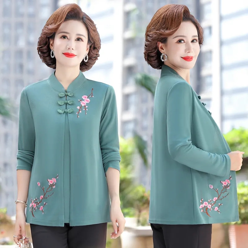 Middle-Aged Women Embroidery C - огляд і ціна Embroidery Cardigan