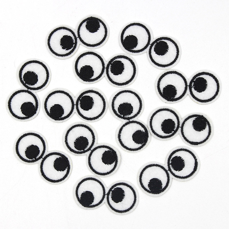 Cartoon 5pcs Eyes Embroidery I - огляд і ціна Embroidery On Black Shirt