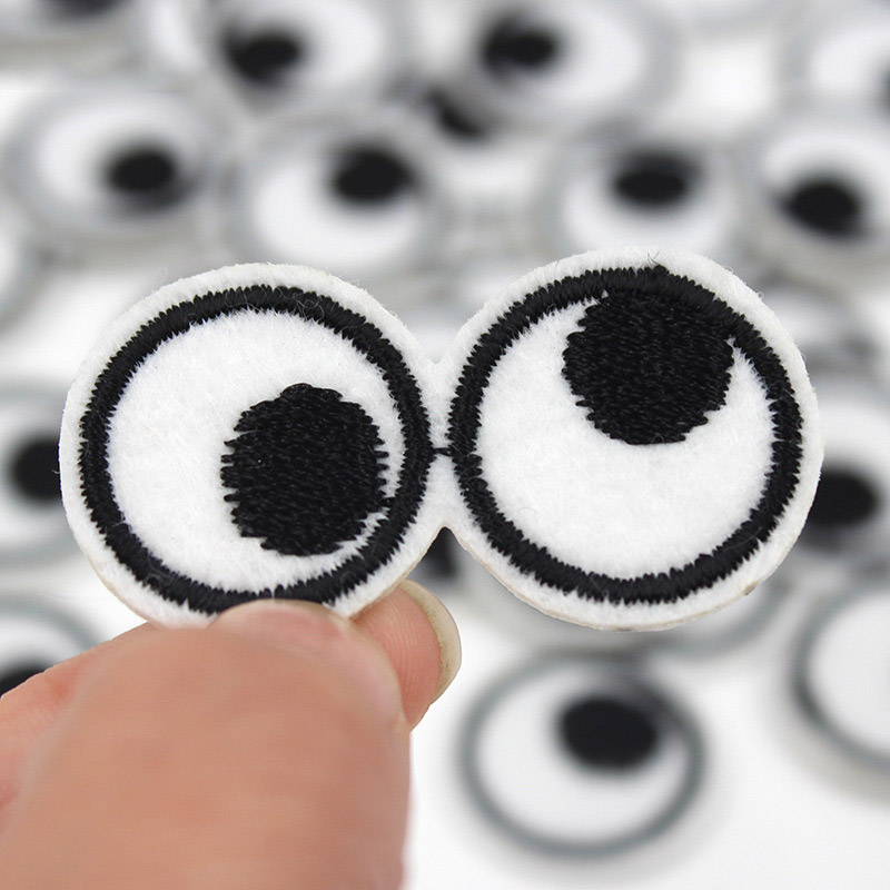 Cartoon 5pcs Eyes Embroidery I - огляд і ціна Embroidery On Black Shirt