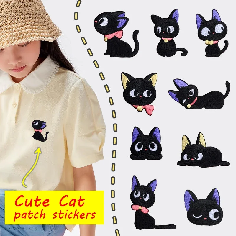 Cute Cartoon Self-adhesive Big - огляд і ціна Embroidery On Black Shirt