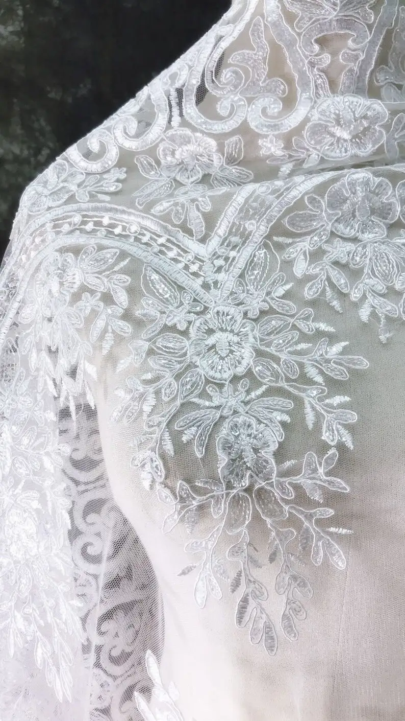 White Vintage Flower Embroider - огляд і ціна Embroidery Veil
