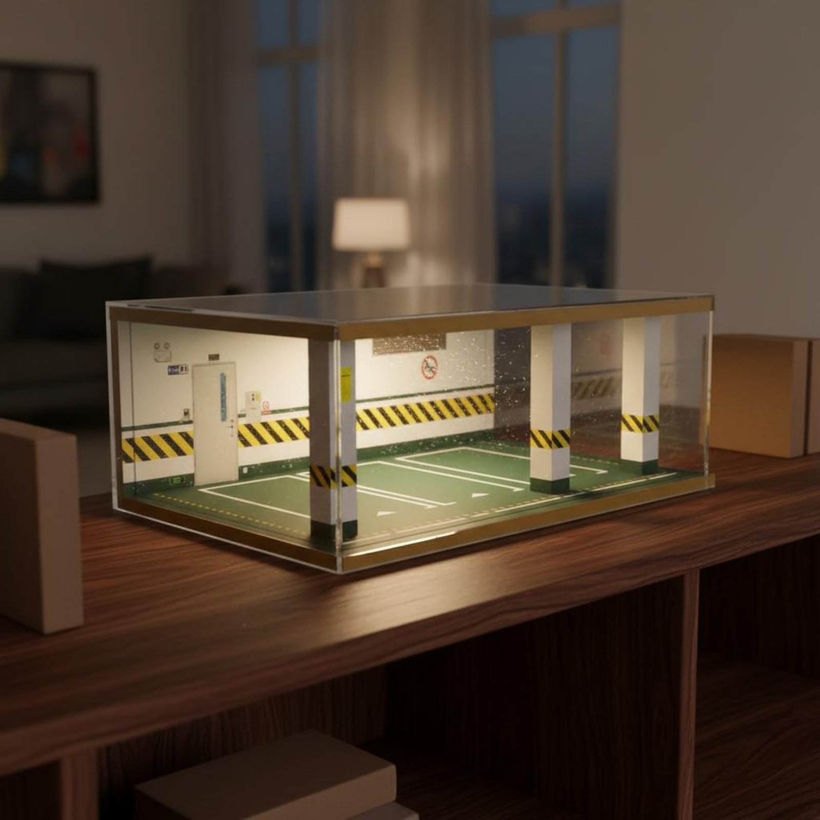 1:24 Scale Parking Garage Wood - огляд і ціна Frame Display Wood