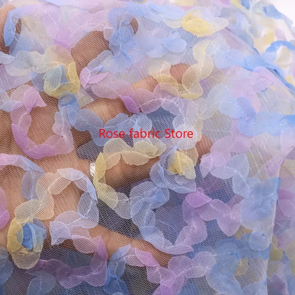 Gradient chiffon rose crochet  - огляд і ціна Embroidery Veil