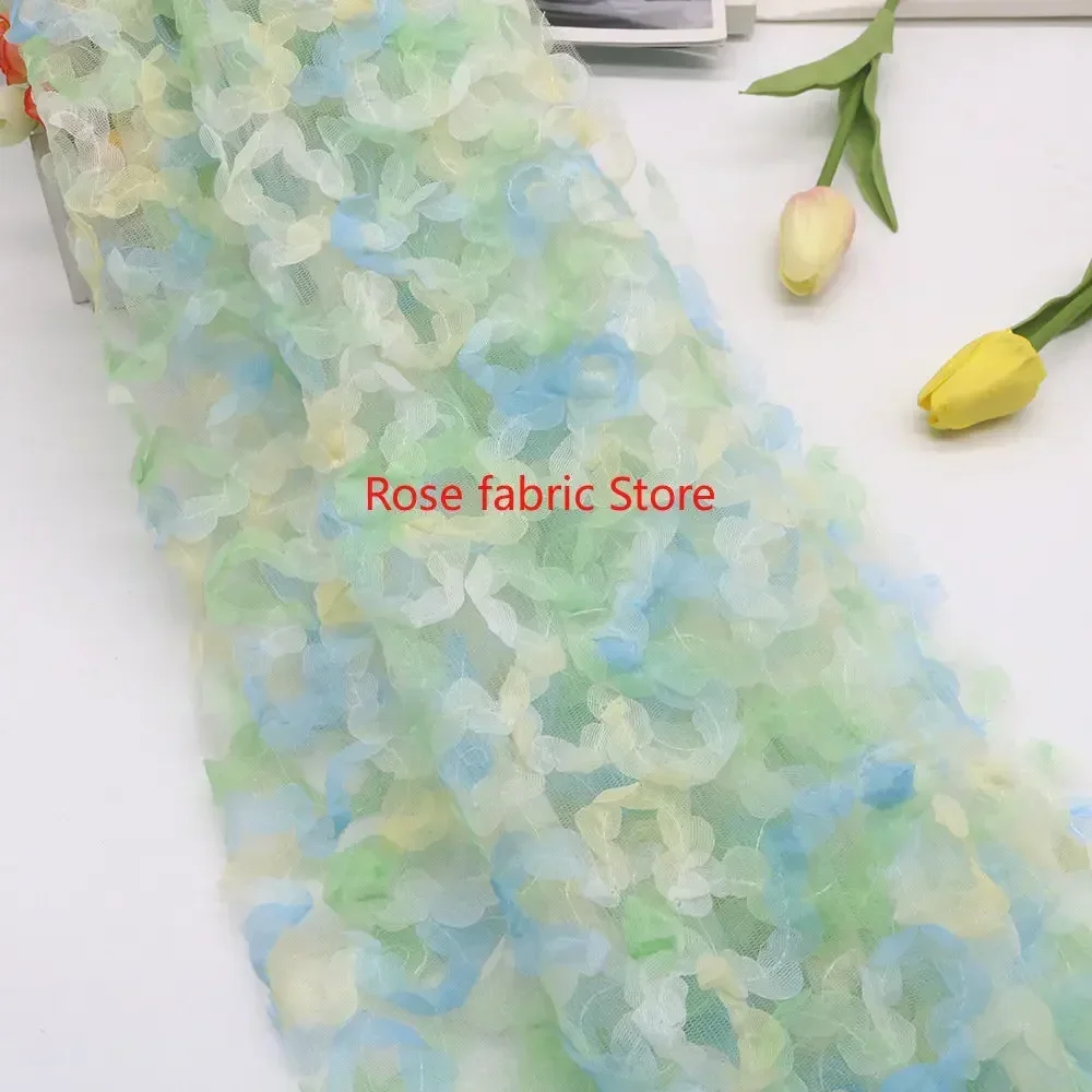 Gradient chiffon rose crochet  - огляд і ціна Embroidery Veil