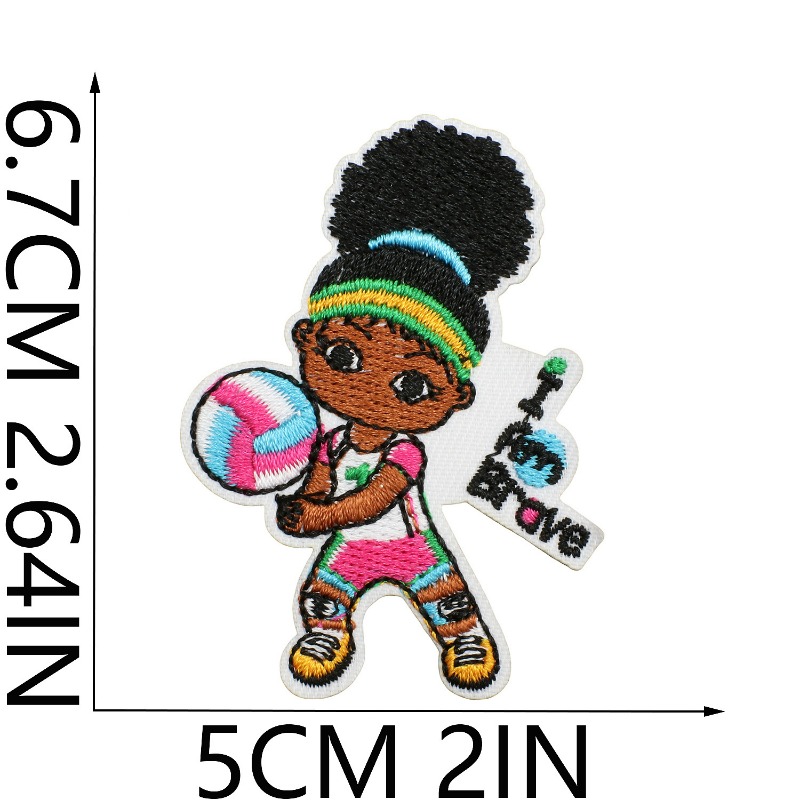 Cute Black Girl Baby Independe - огляд і ціна Embroidery On Black Shirt