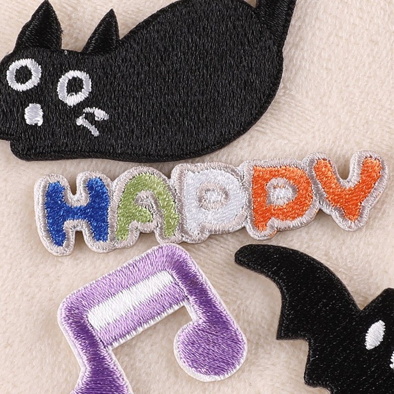 Cartoon Sticker On Clothes Bla - огляд і ціна Embroidery On Black Shirt
