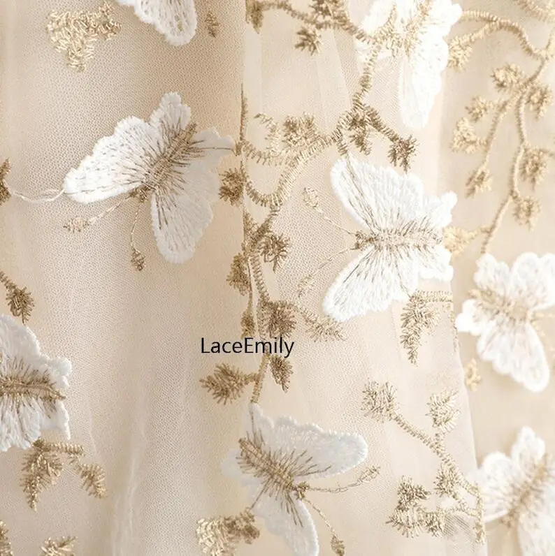 3D Butterfly Lace Fabric Butte - огляд і ціна Embroidery Veil
