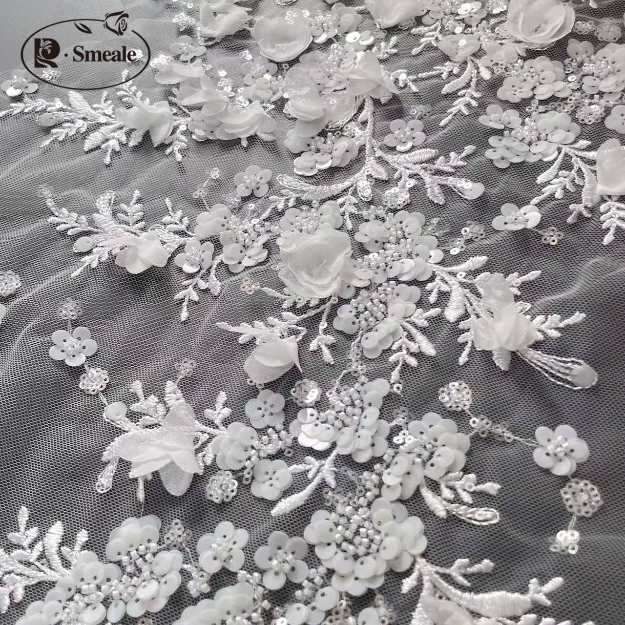 3D Flower Beaded Lace Applique - огляд і ціна Embroidery Veil