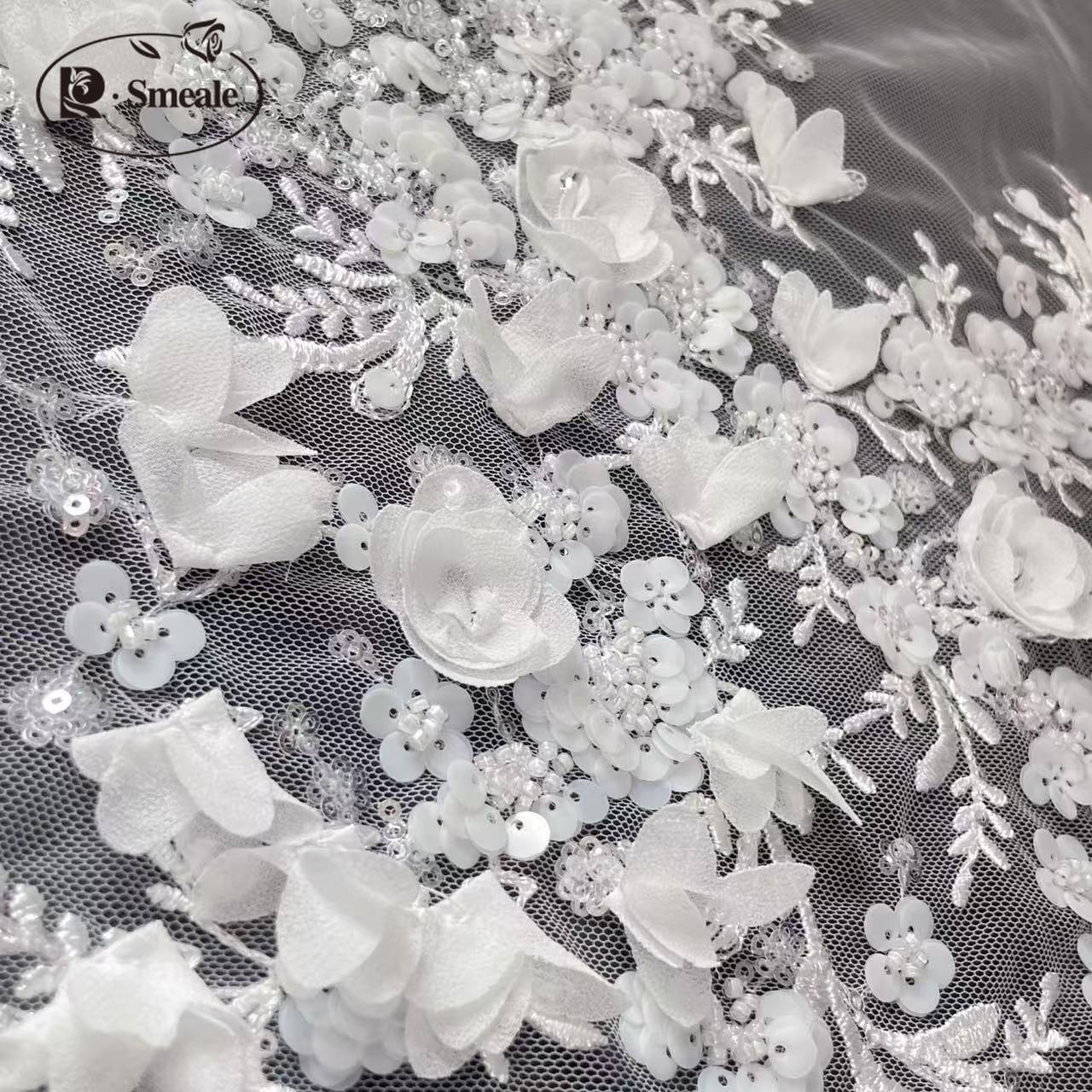 3D Flower Beaded Lace Applique - огляд і ціна Embroidery Veil