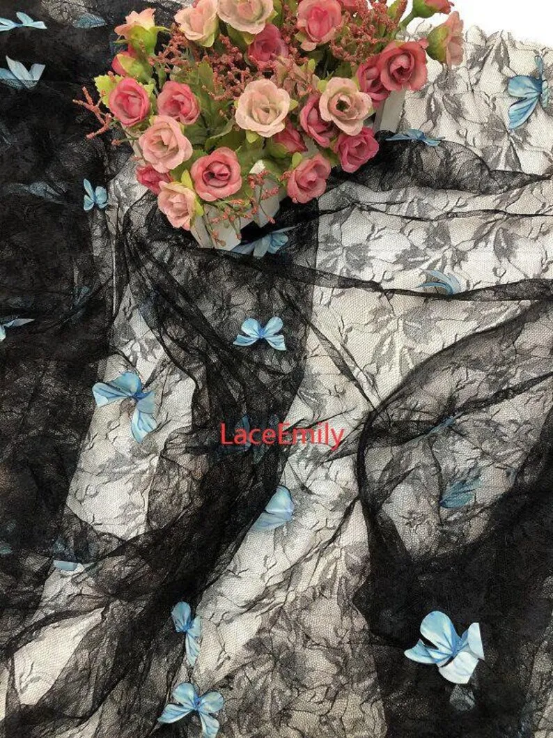 4 Colors 3D butterfly embroide - огляд і ціна Embroidery Veil