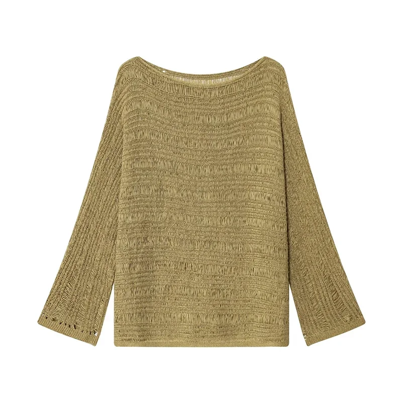Vintage Boat Neck Knit Sweater - огляд і ціна Embroidery Origin