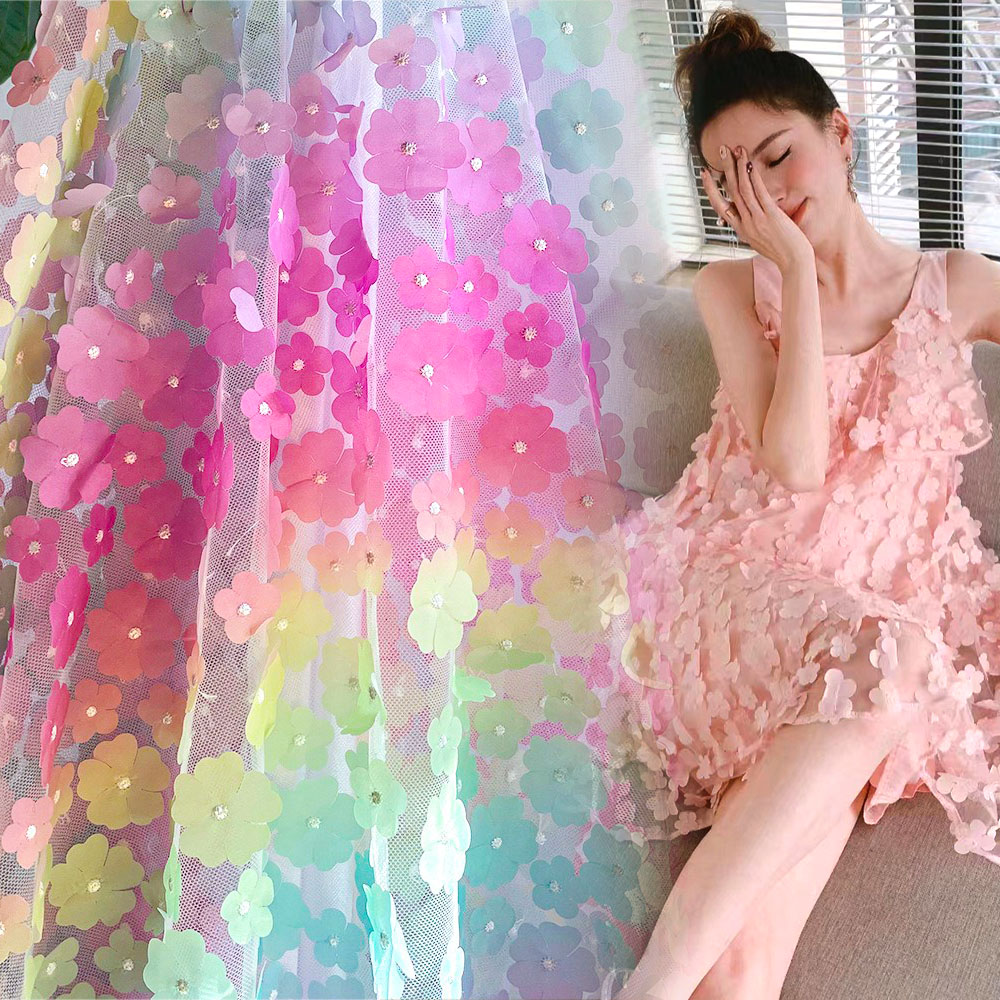 130cm Wide Colorful Flower Emb - огляд і ціна Embroidery Veil