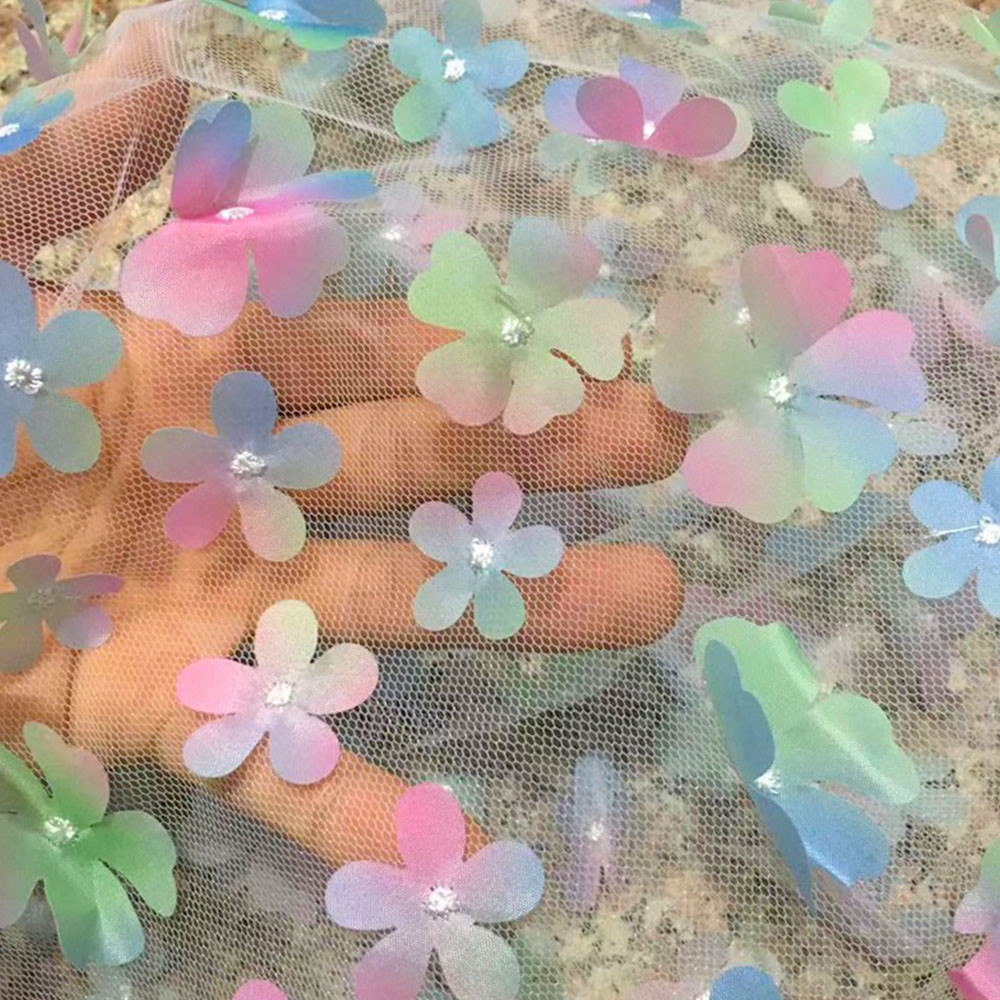 130cm Wide Colorful Flower Emb - огляд і ціна Embroidery Veil