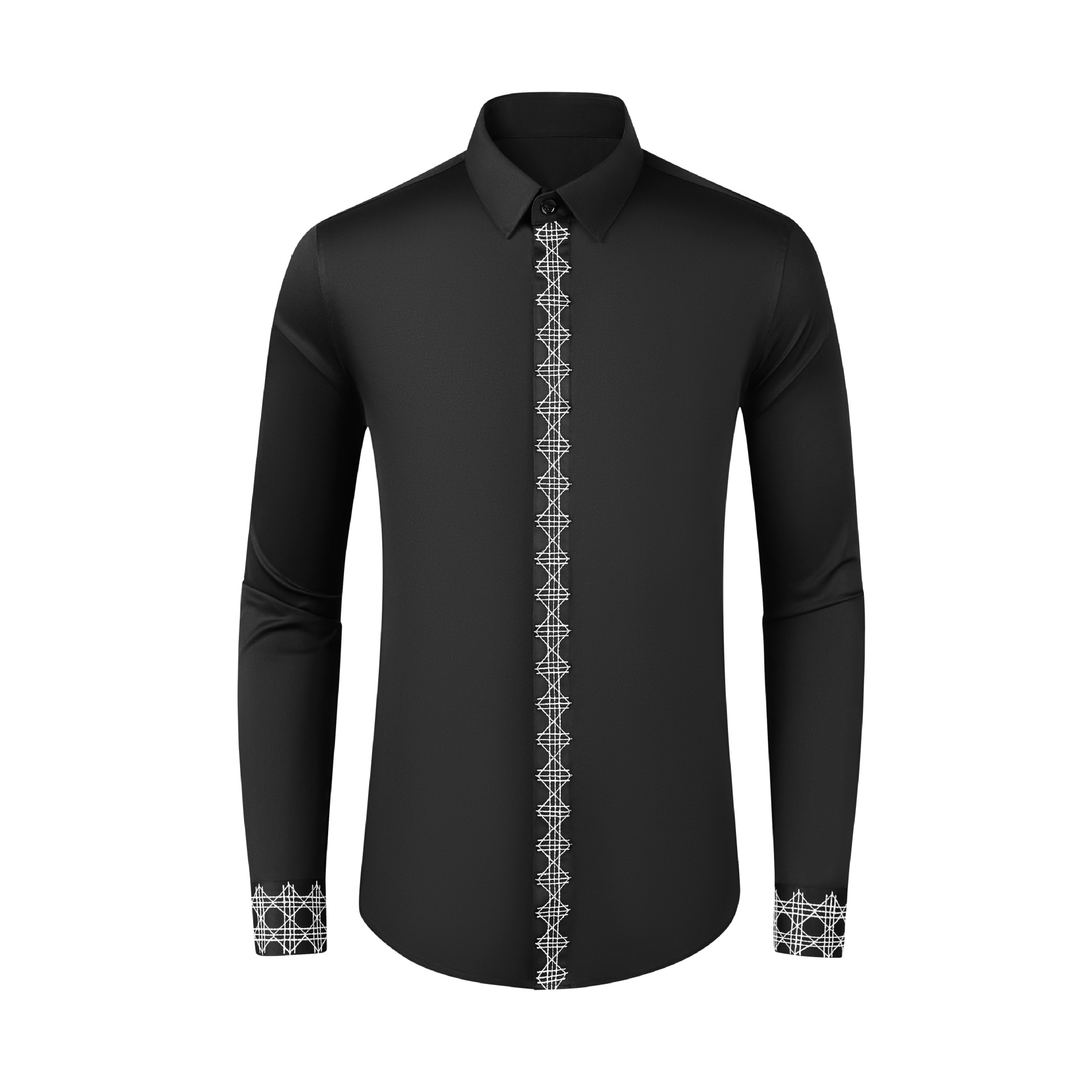 Autumn and Winter New Product: - огляд і ціна Embroidery On Black Shirt