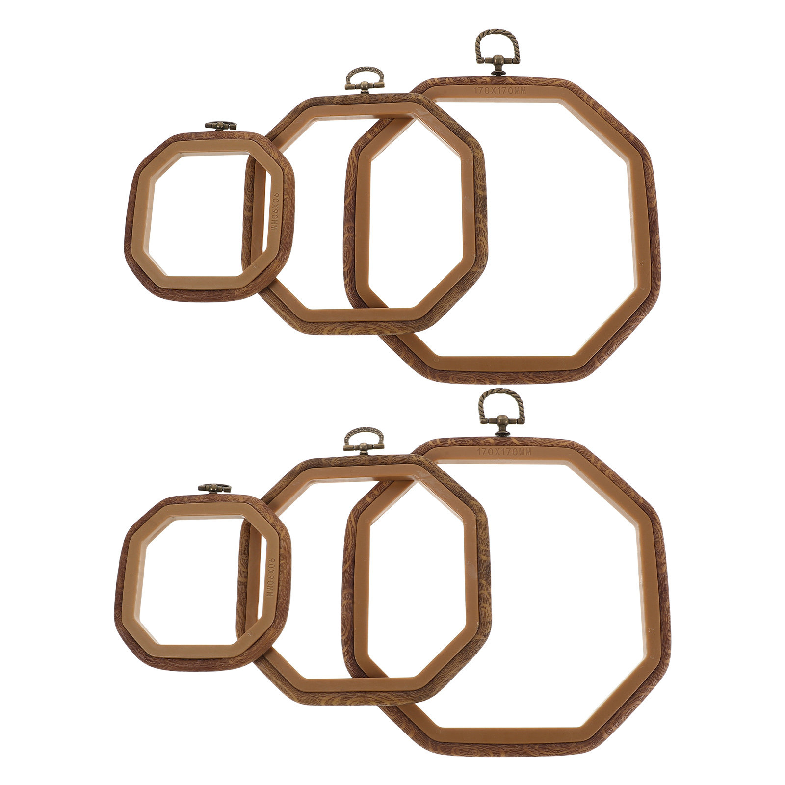 6Pcs Octagonal Imitated Wood E - огляд і ціна Frame Display Wood