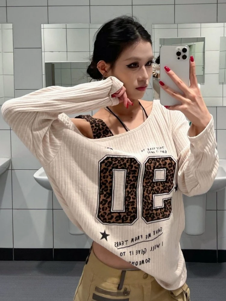 Y2K Patchwork Leopard Print T- - огляд і ціна Embroidery Origin