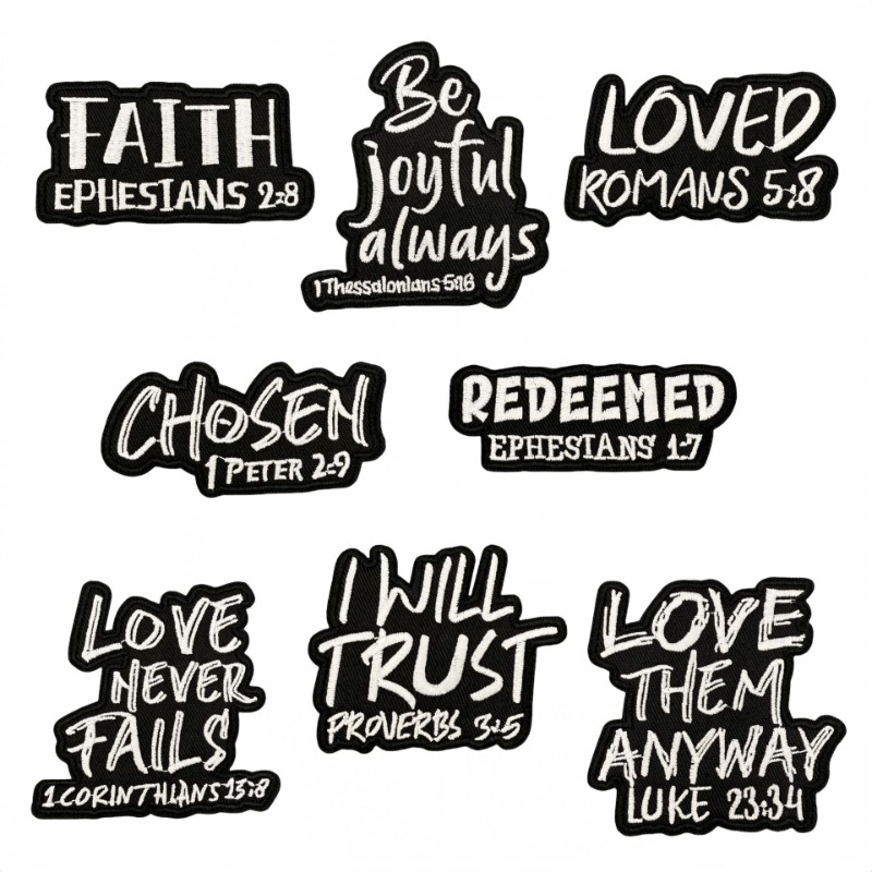English Letters Faith Love Bla - огляд і ціна Embroidery On Black Shirt