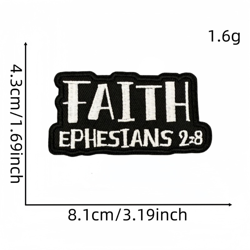 English Letters Faith Love Bla - огляд і ціна Embroidery On Black Shirt