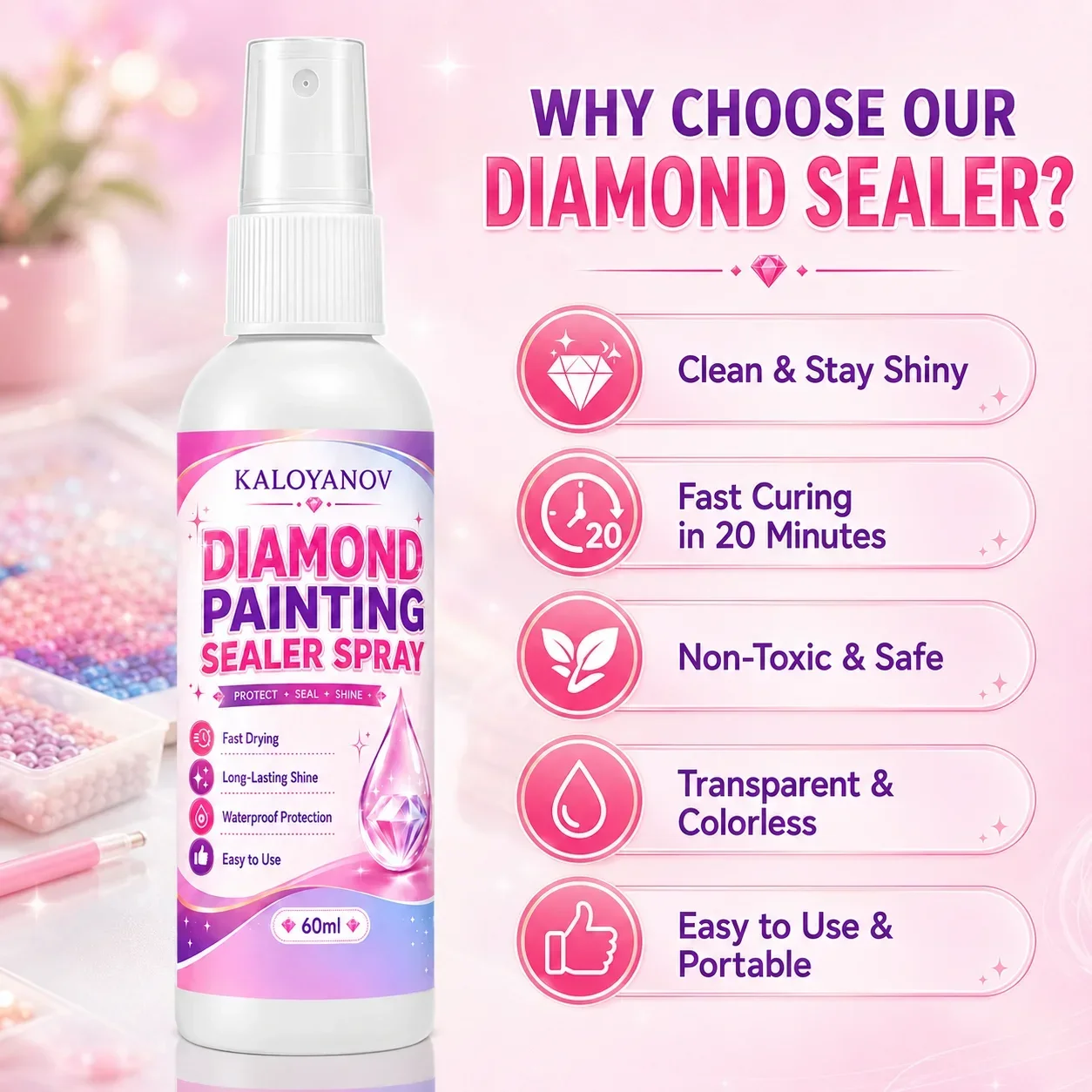 5D Diamond Painting Sealer Spr - огляд і ціна Embroidery Kit Starter