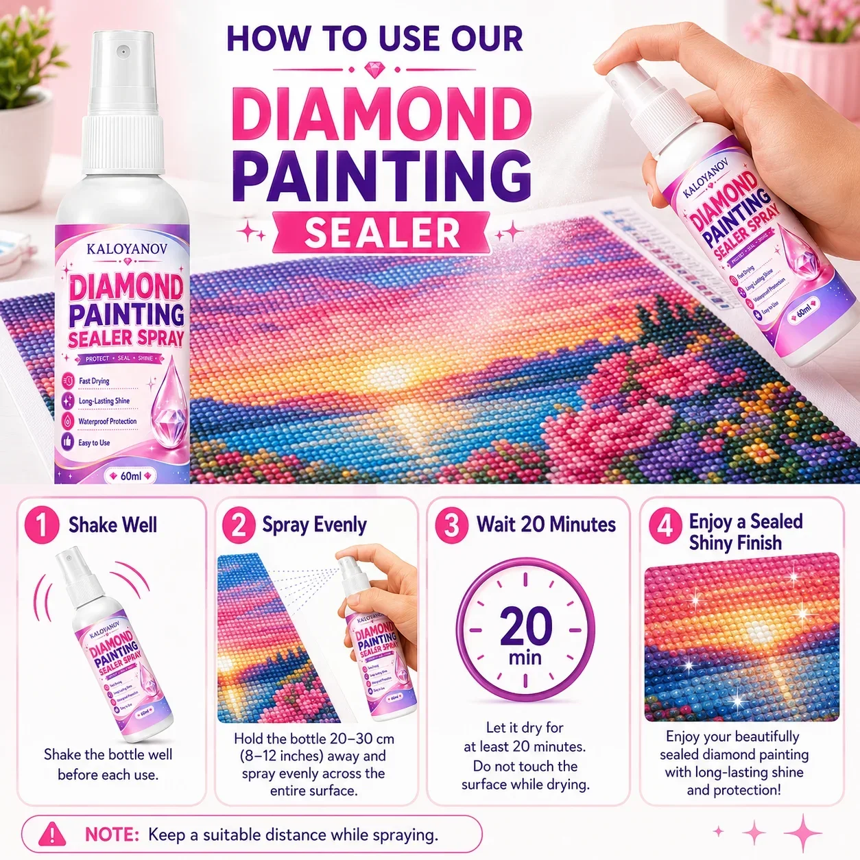 5D Diamond Painting Sealer Spr - огляд і ціна Embroidery Kit Starter