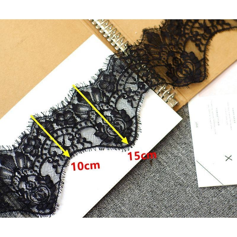 15CM Wide, New Wave Edge Bone  - огляд і ціна Embroidery Veil
