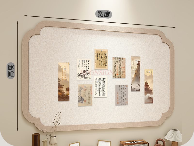 1pcs National style felt board - огляд і ціна Frame Display Wood