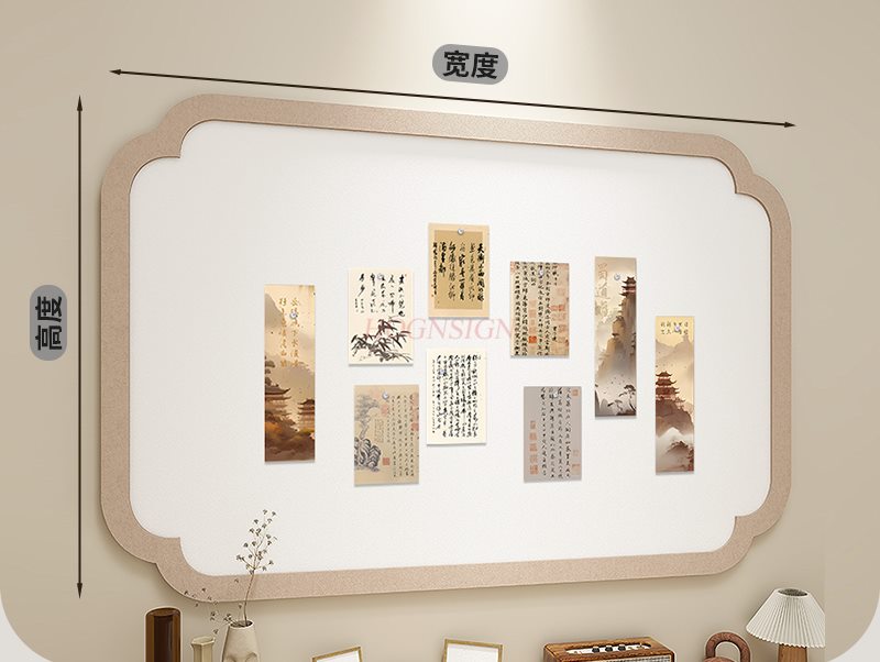 1pcs National style felt board - огляд і ціна Frame Display Wood