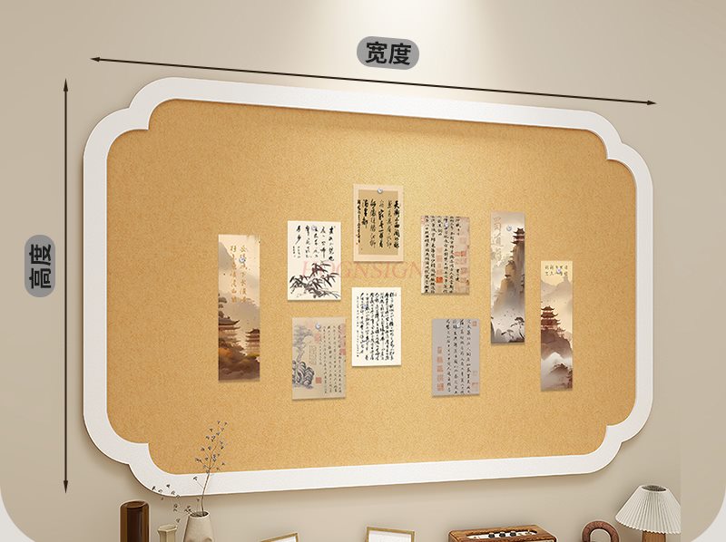 1pcs National style felt board - огляд і ціна Frame Display Wood