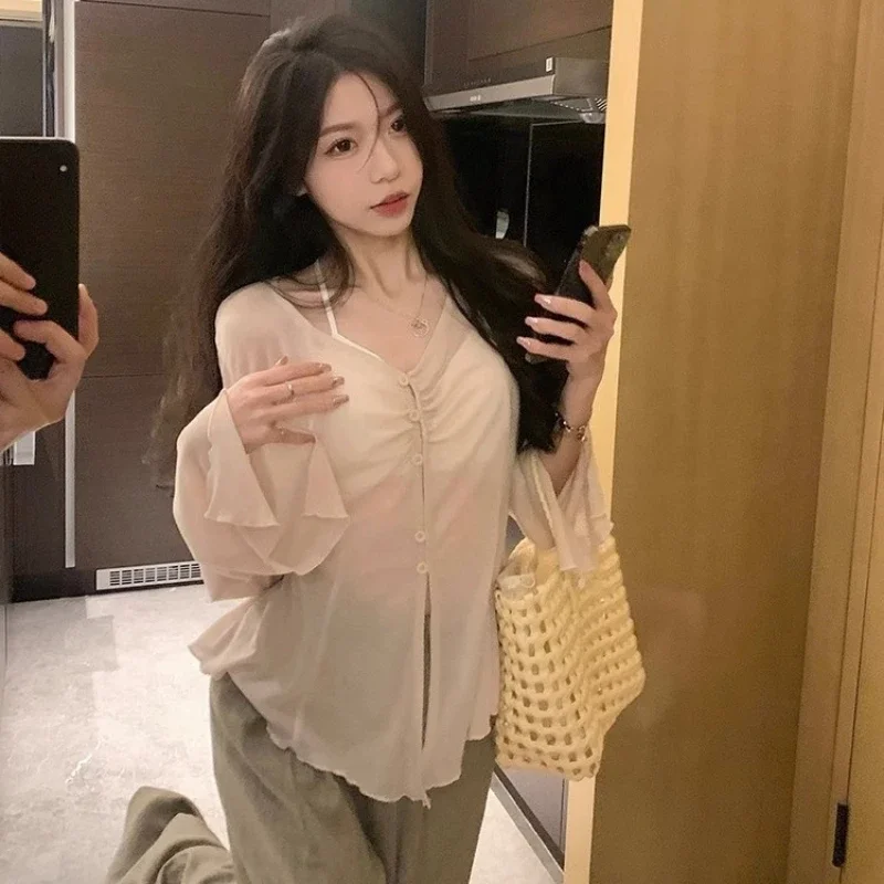Sheer Flare Sleeve Blouse - Y2 - огляд і ціна Embroidery Origin