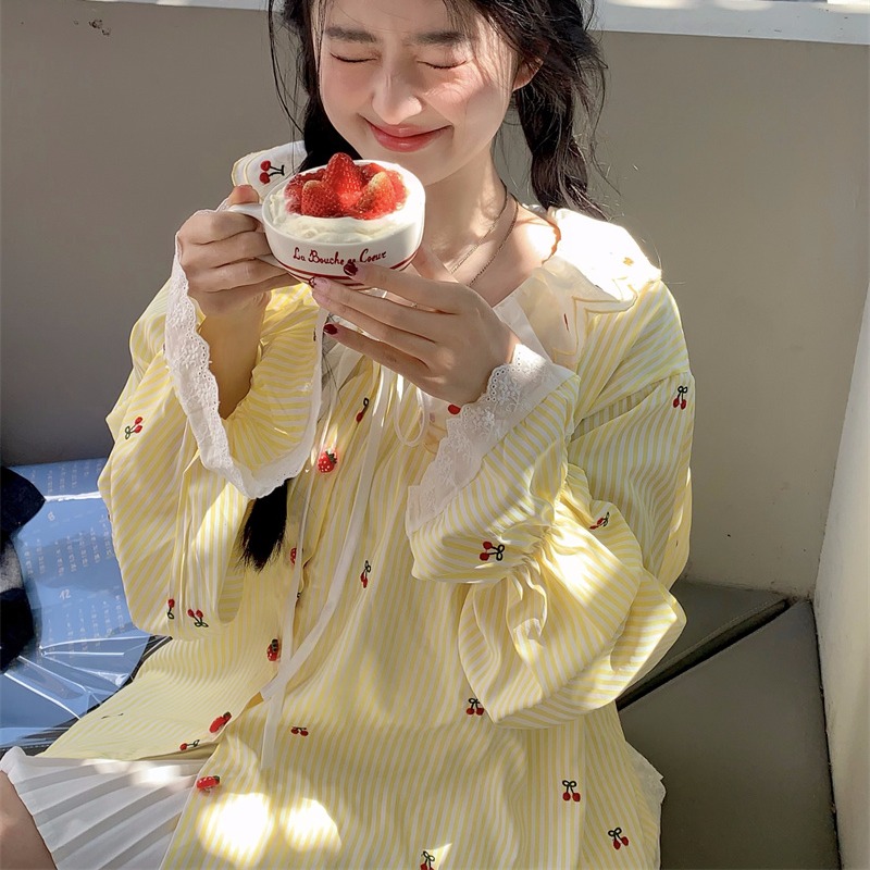 Korean Sweet Style Loose Cherr - огляд і ціна Embroidery Cardigan