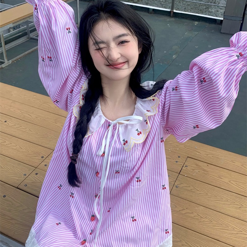 Korean Sweet Style Loose Cherr - огляд і ціна Embroidery Cardigan