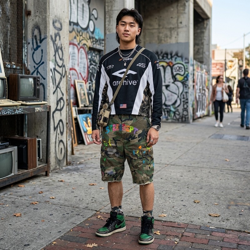 Hip Hop Y2K Streetwear Men Mat - огляд і ціна Embroidery Shirt