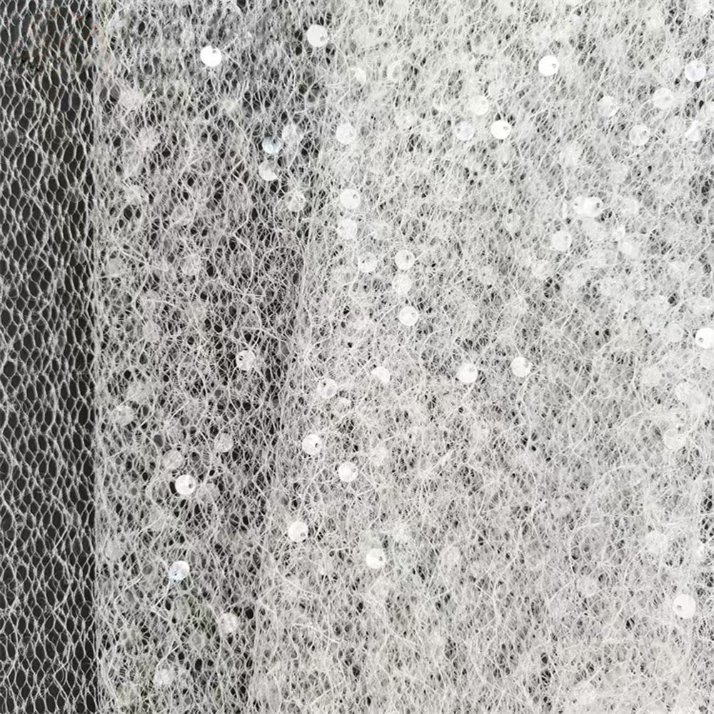 White Sequins Mesh Fabric Shin - огляд і ціна Embroidery Veil