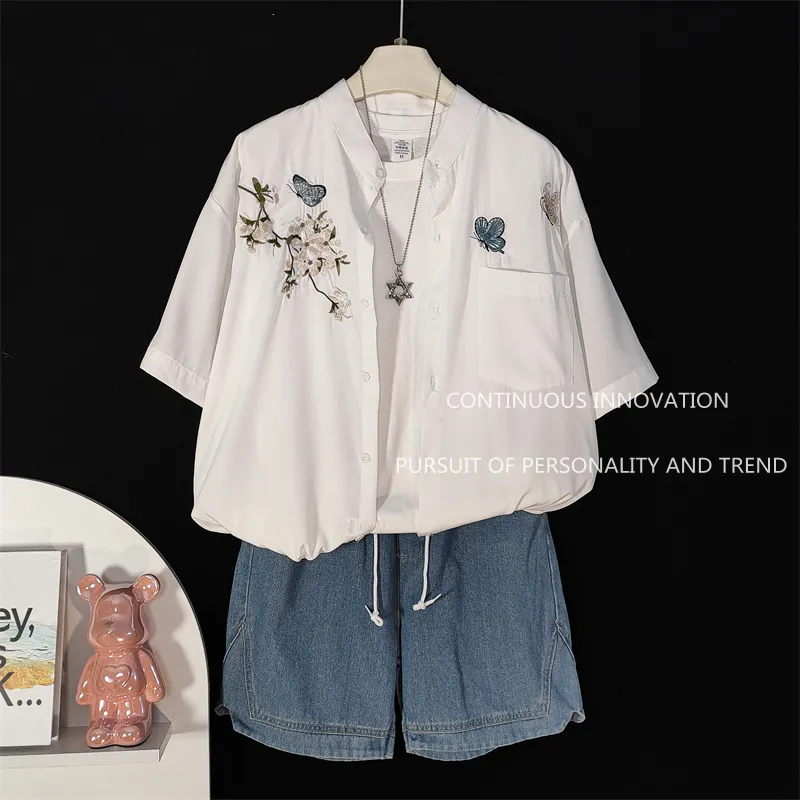 Men's 3 Piece Set Chinese Styl - огляд і ціна Embroidery Shirt