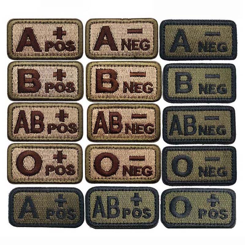 4PCS/A B AB O POS-NEG Blood Ty - огляд і ціна Embroidery Fonts