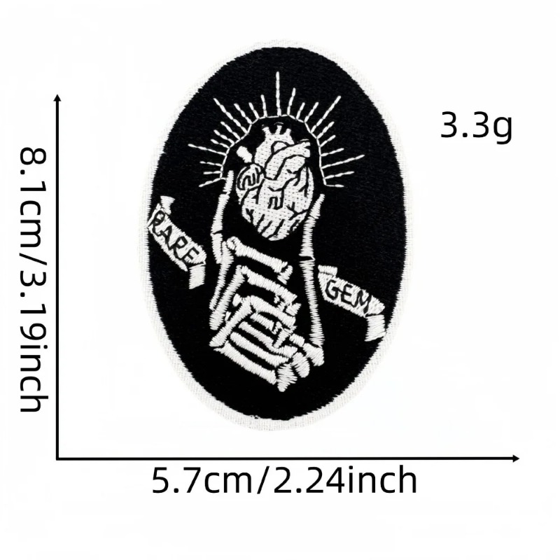 Black Punk Terro Skull Roses C - огляд і ціна Embroidery On Black Shirt