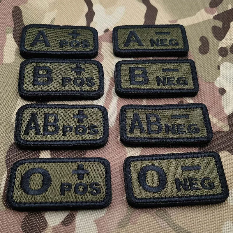 2.5*5CM,A B AB O POS-NEG Blood - огляд і ціна Embroidery Fonts