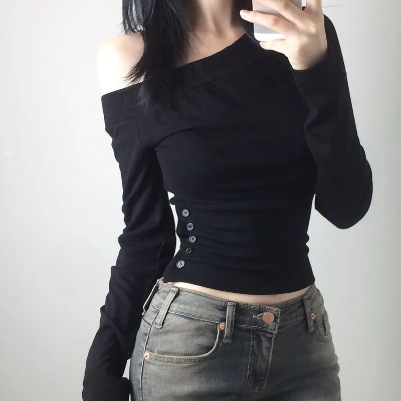 Y2K Vintage Pleated Button T-S - огляд і ціна Embroidery Origin