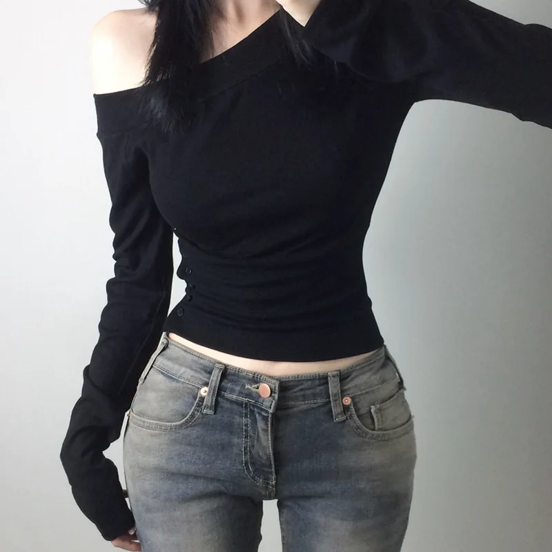 Y2K Vintage Pleated Button T-S - огляд і ціна Embroidery Origin