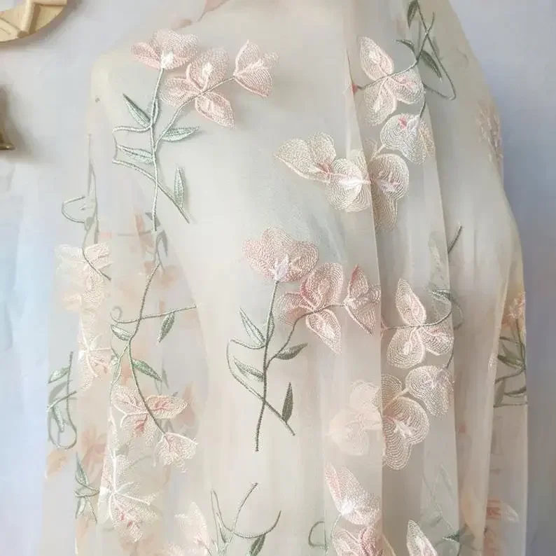 Beautiful Flower Lace fabric A - огляд і ціна Embroidery Veil