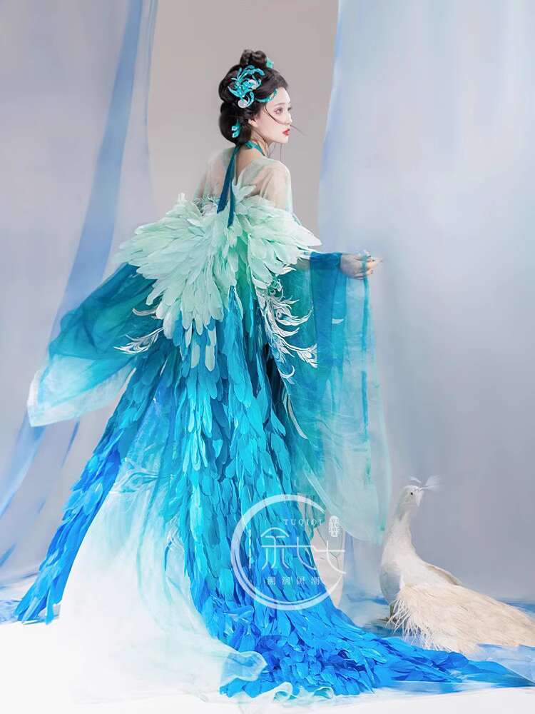 New Peacock Hanfu Womens fashi - огляд і ціна Embroidery Shirt